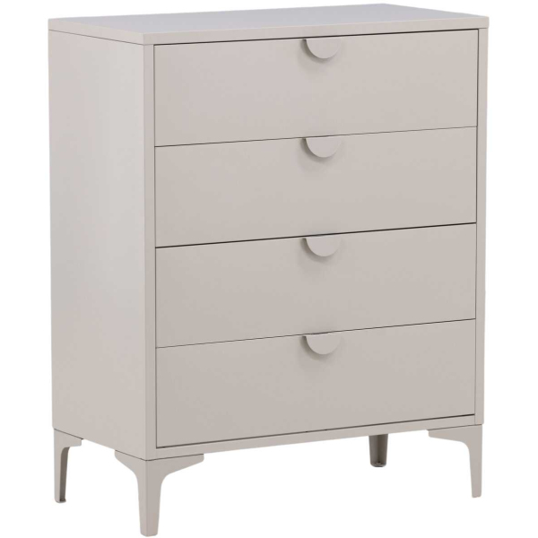 Commode 4 tiroirs en métal beige Piring