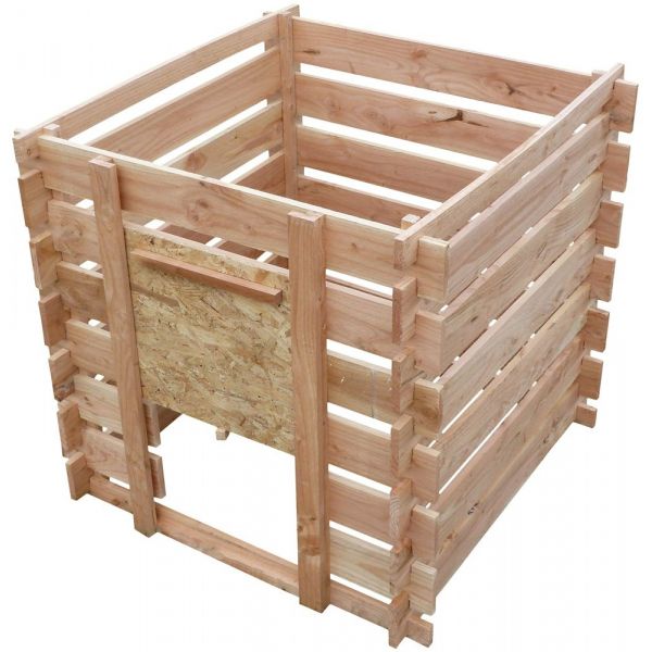 Composteur en bois de douglas naturel - 79,90
