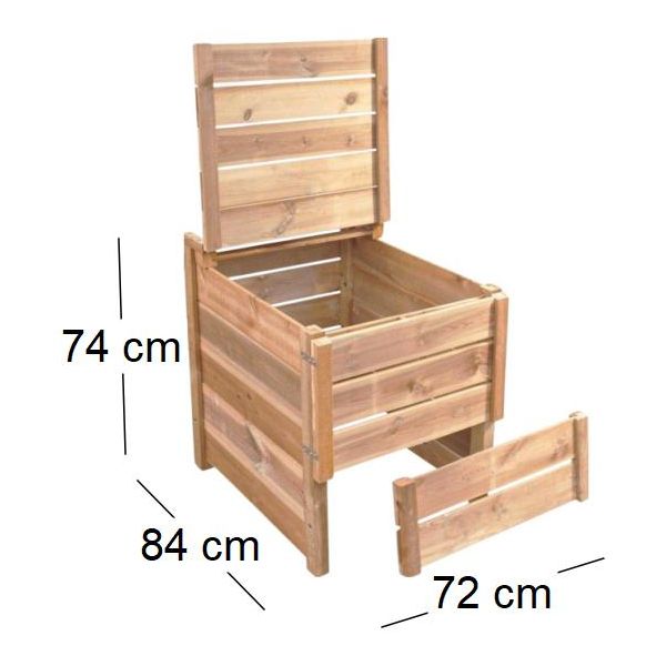 Composteur de jardin en bois Douglas du Morvan PEFC - ESA-0112