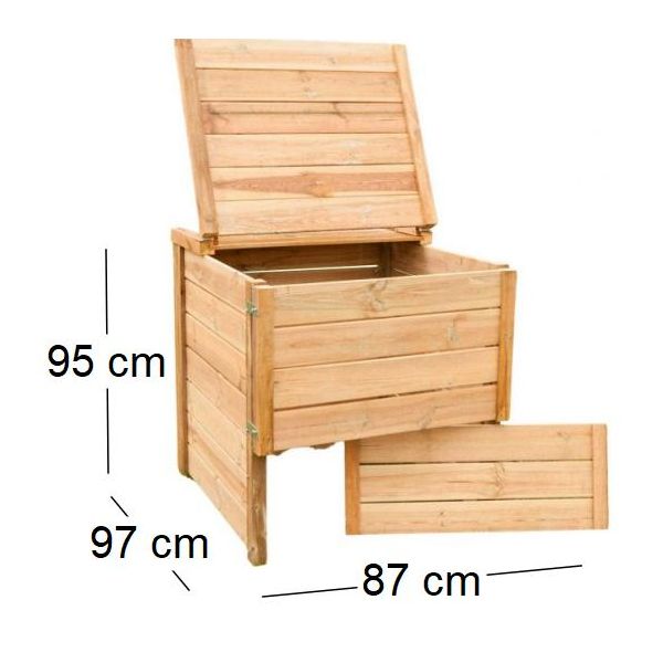 Composteur de jardin en bois Douglas du Morvan PEFC - ESA-0113
