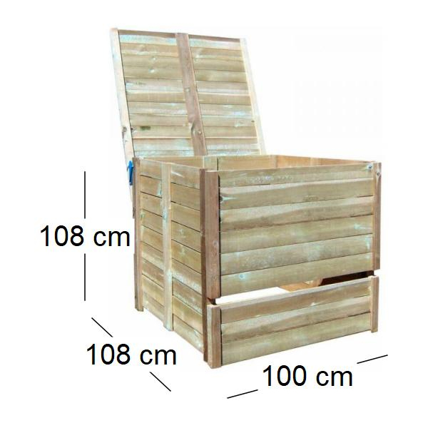 Composteur de jardin 900 litres - ESA-0114