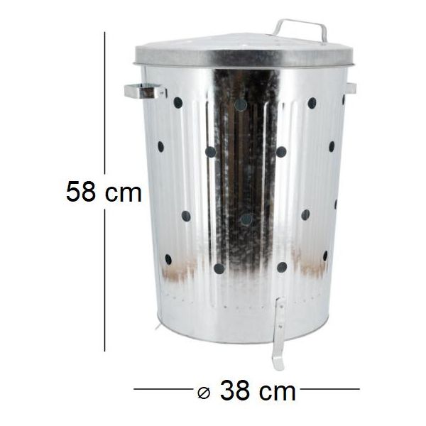 Composteur de jardin en métal galvanisé - AUB-6543
