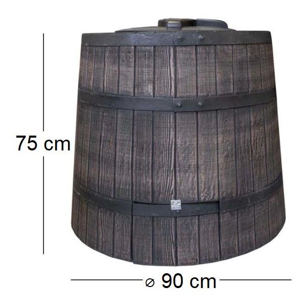Composteur en polyéthylène imitation bois Woody - ROT-0122