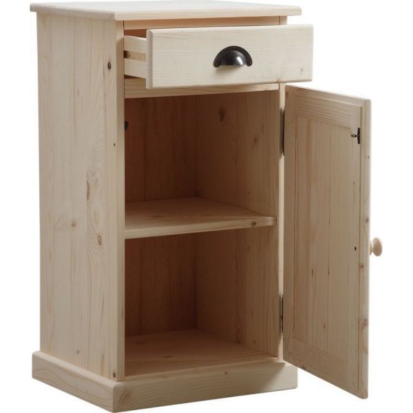 Confiturier en bois brut 1 tiroir 1 porte - AUBRY GASPARD