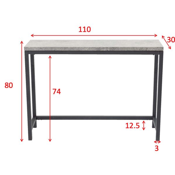 Console en acier et MDF Rise - VEN-0139