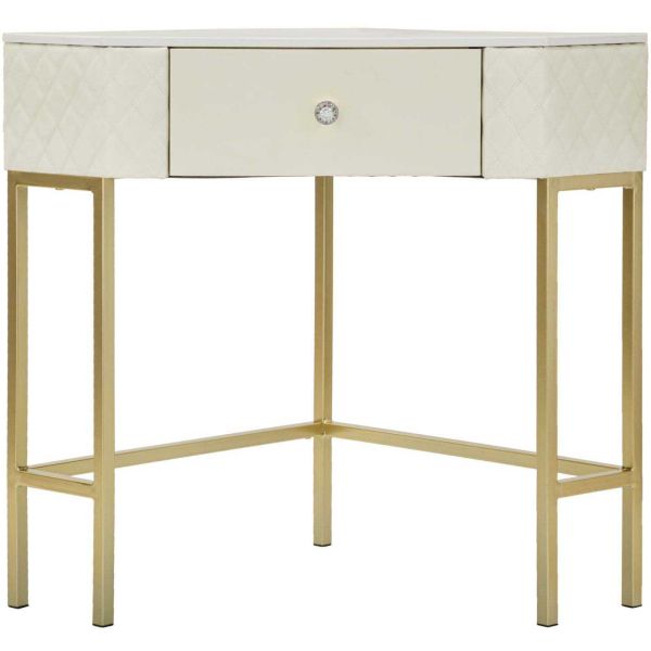 Console d'angle effet matelassé Sharon 84.5 x 60 x 77 cm - 279