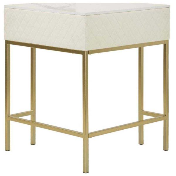 Console d'angle effet matelassé Sharon 84.5 x 60 x 77 cm - 7