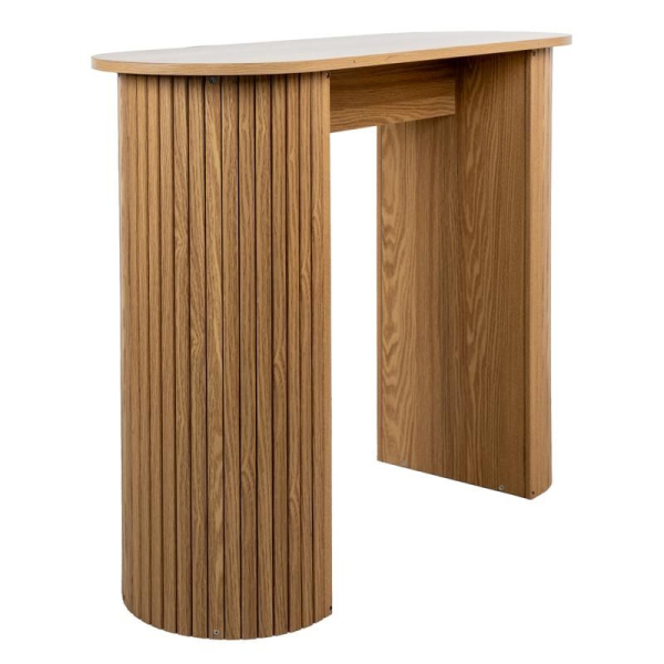 Console en bois lamé arrondie - 6