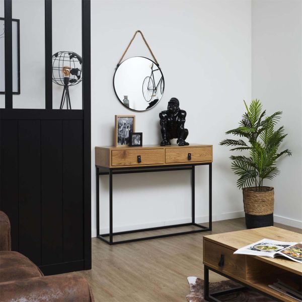 Console en bois et métal Abbott - THE HOME DECO FACTORY