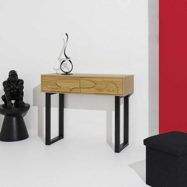 Console en mdf et métal Calypso - THE HOME DECO FACTORY