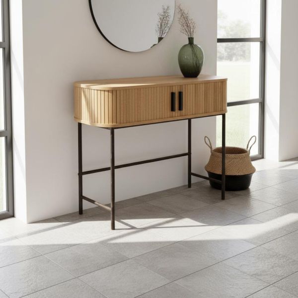 Console en bois et métal à lamelles Kyoto - AUBRY GASPARD