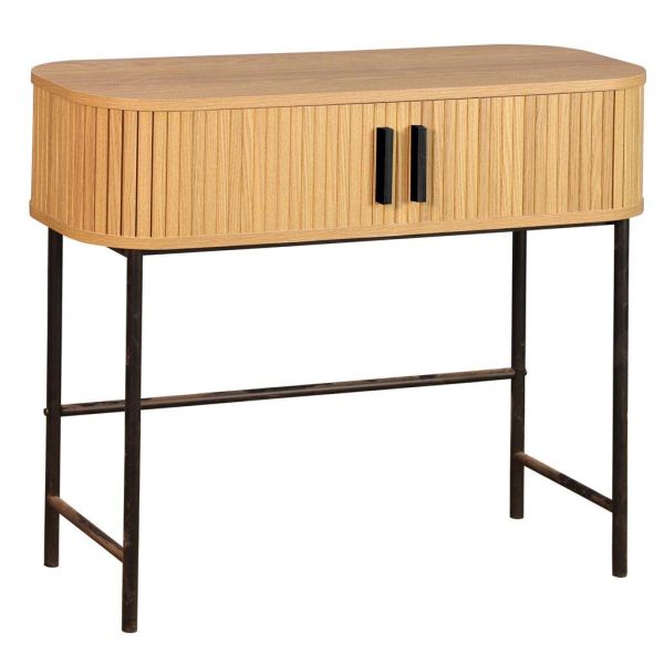 Console en bois et métal à lamelles Kyoto