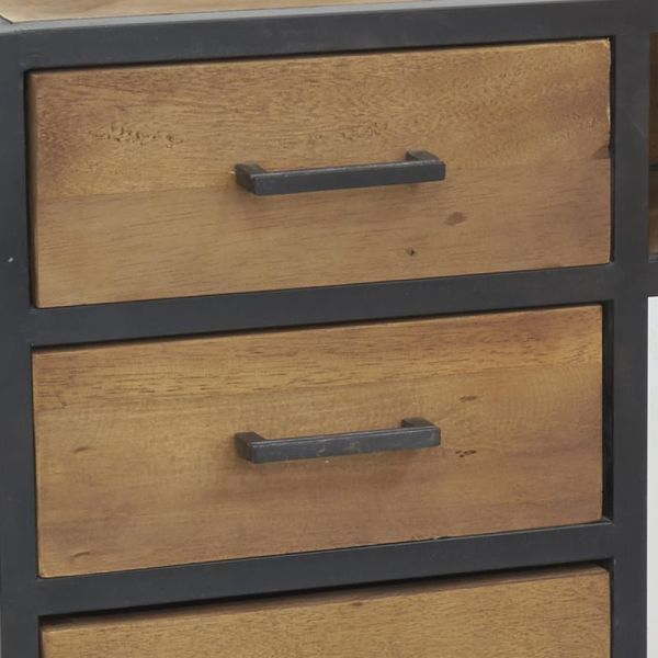 Console en bois recyclé et métal - 345
