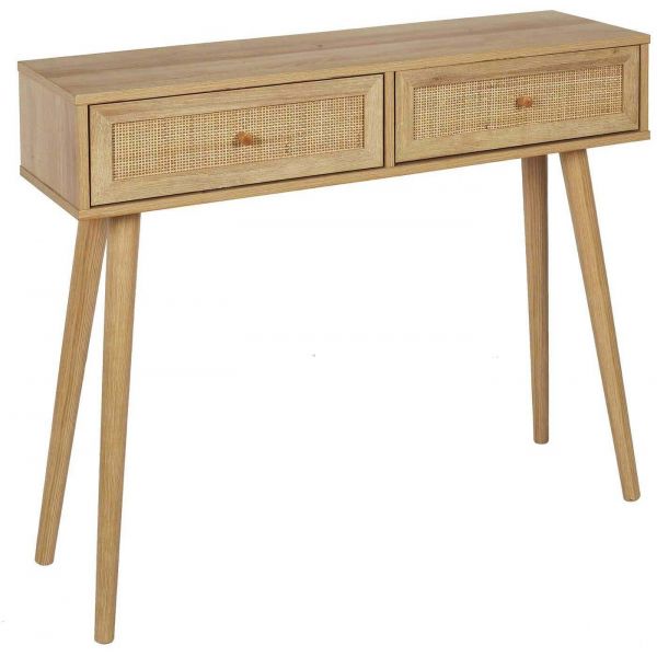 Console en bois et rotin Bali