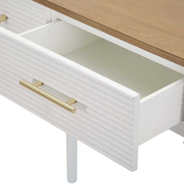 Console en bois avec tiroirs Matera 107 x 37 x 80 cm - 8
