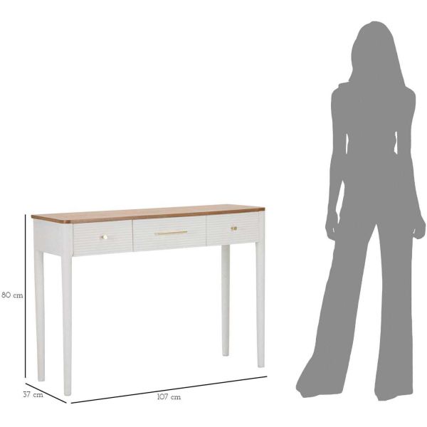 Console en bois avec tiroirs Matera 107 x 37 x 80 cm - MAU-0427