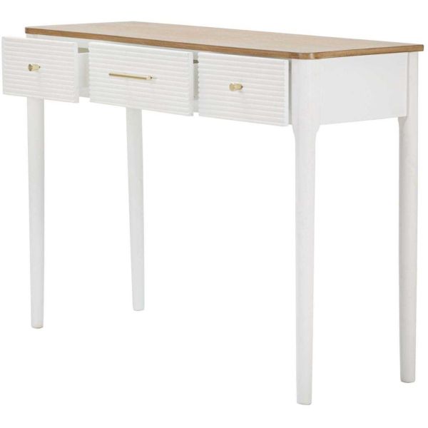 Console en bois avec tiroirs Matera 107 x 37 x 80 cm - 5