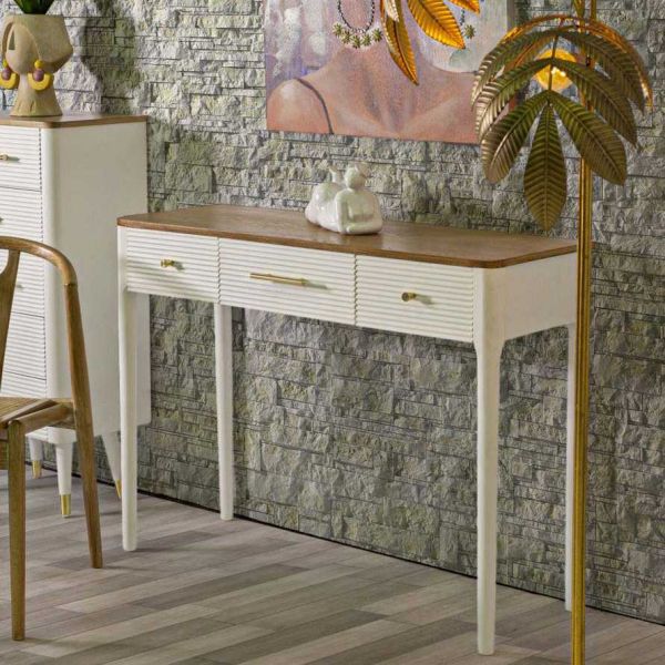 Console en bois avec tiroirs Matera 107 x 37 x 80 cm - MAURO FERRETTI