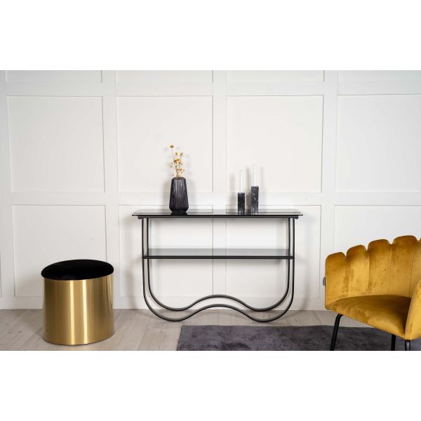 Console design en acier et verre Wavy - FURNITURE FASHION
