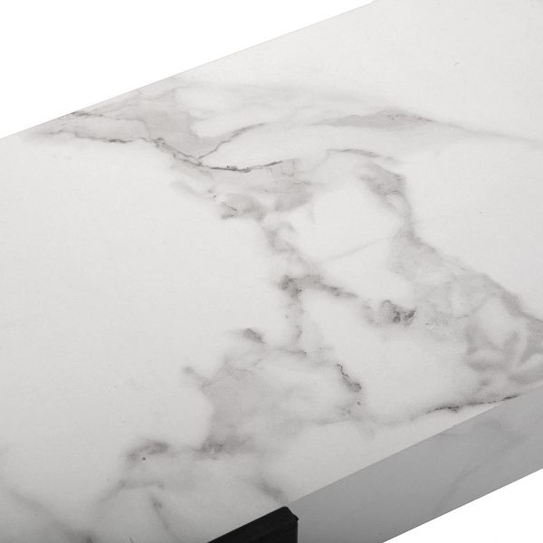Console design imitation marbre piètement métal Carole - VERSA