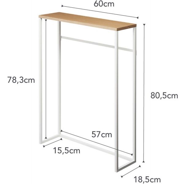 Console d'entrée en bois et métal Tower - YAM-0137