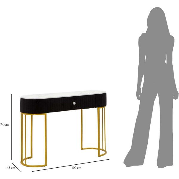 Console en métal Montpellier 100 x 43 x 74 cm - MAU-0189