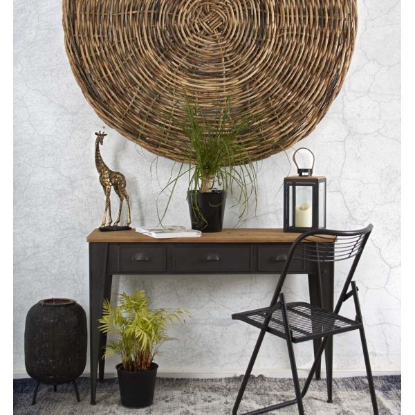 Console en métal et sapin - AUB-3919