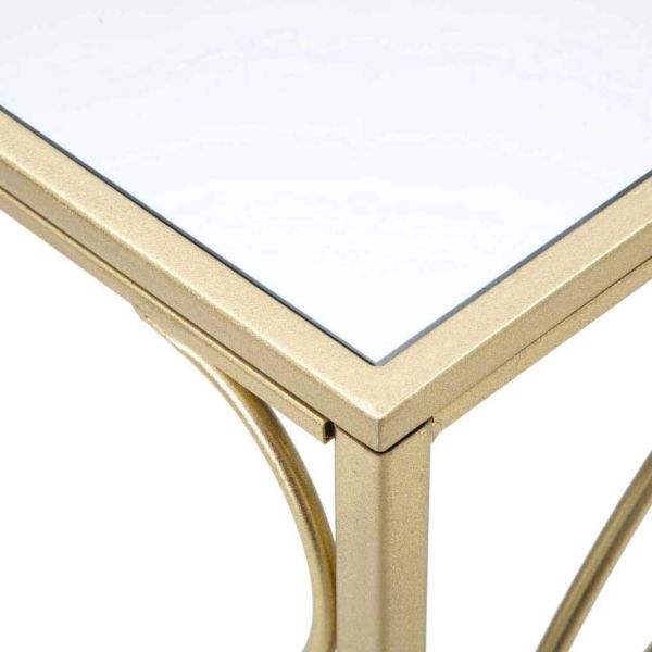 Console en métal doré Art 140 x 40 x 80 cm - 7