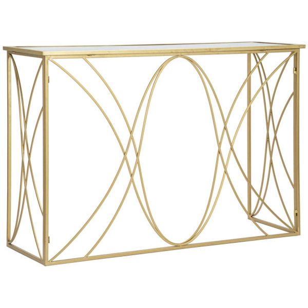 Console en métal doré Exy 120 x 40 x 80 cm