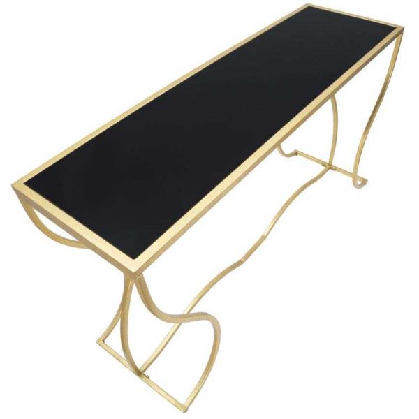 Console en métal doré Sunshine 130 x 40 x 75 cm - 6