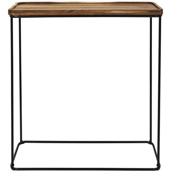 Console en métal et plateau en acacia