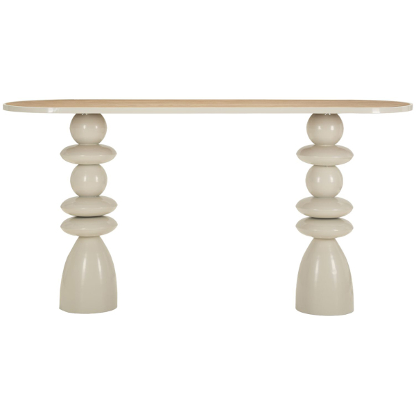 Console en métal avec plateau en bois Top 150 x 45 x 77.5 cm - MAU-0921