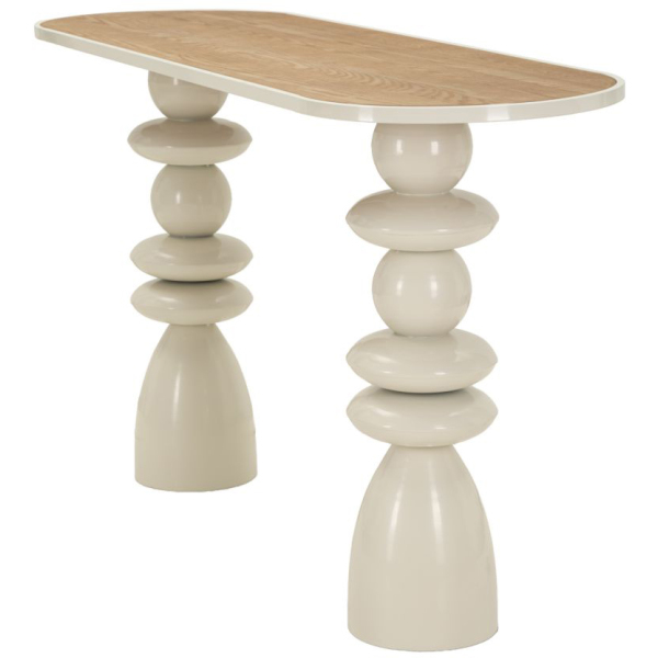 Console en métal avec plateau en bois Top 150 x 45 x 77.5 cm - 299
