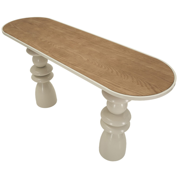 Console en métal avec plateau en bois Top 150 x 45 x 77.5 cm - 5