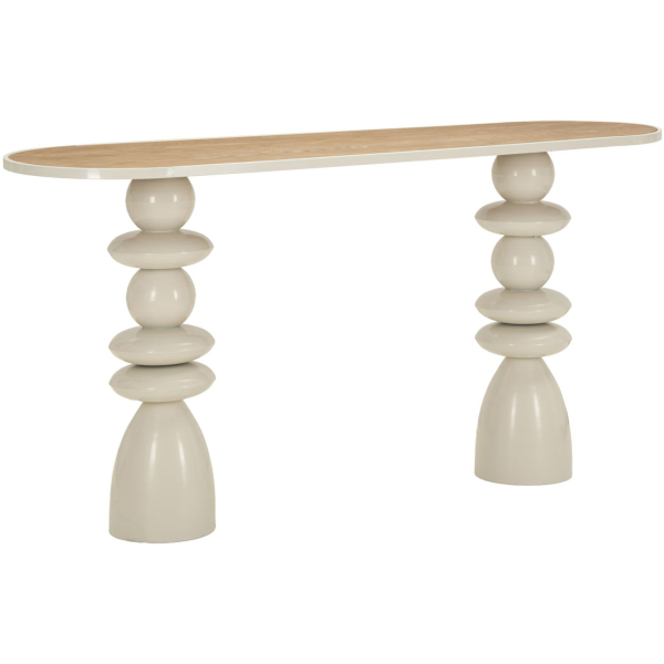 Console en métal avec plateau en bois Top 150 x 45 x 77.5 cm