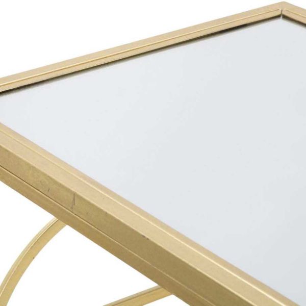 Console en métal plateau en verre Marie 120 x 41 x 81 cm - 7