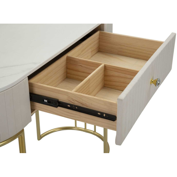Console en métal avec tiroir Montpellier 100 x 40 x 75 cm - 8