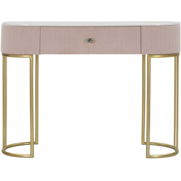Console en métal avec tiroir Montpellier 100 x 40 x 75 cm - 299