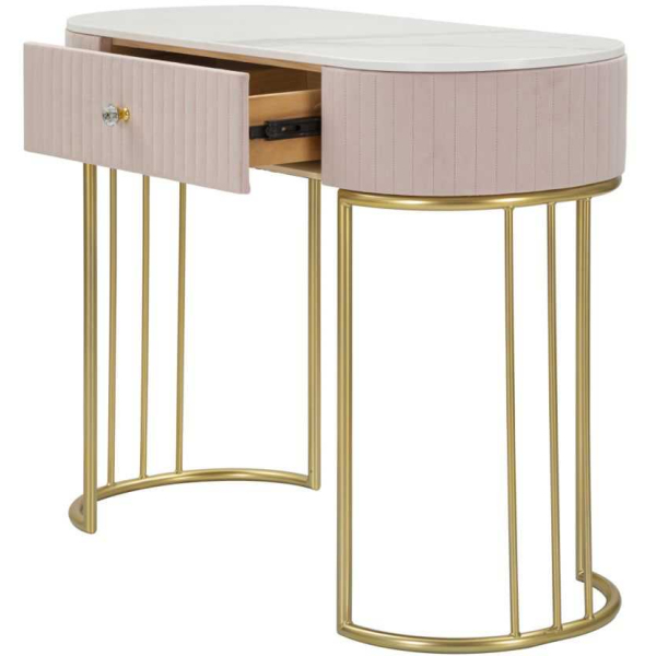 Console en métal avec tiroir Montpellier 100 x 40 x 75 cm - 5