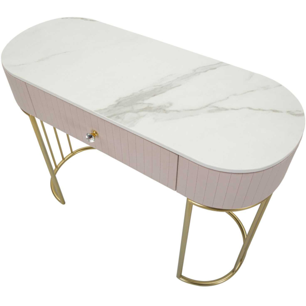 Console en métal avec tiroir Montpellier 100 x 40 x 75 cm - 6