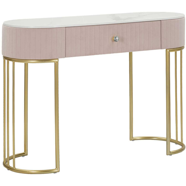 Console en métal avec tiroir Montpellier 100 x 40 x 75 cm