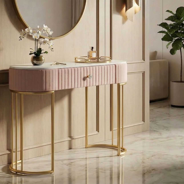 Console en métal avec tiroir Montpellier 100 x 40 x 75 cm - MAURO FERRETTI