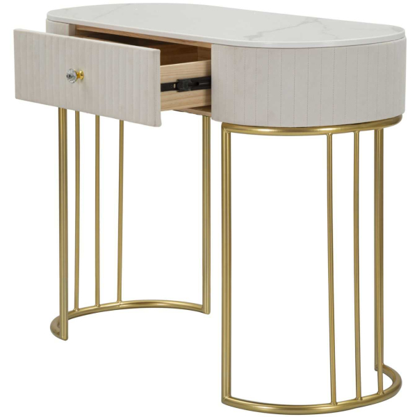 Console en métal avec tiroir Montpellier 100 x 40 x 75 cm - 5