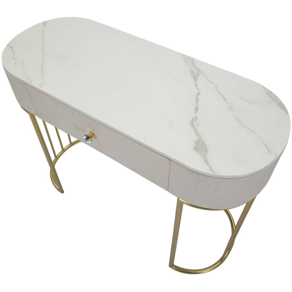 Console en métal avec tiroir Montpellier 100 x 40 x 75 cm - 6