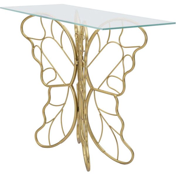 Console en métal et verre Butterfly 110 x 40 x 76 cm - 5