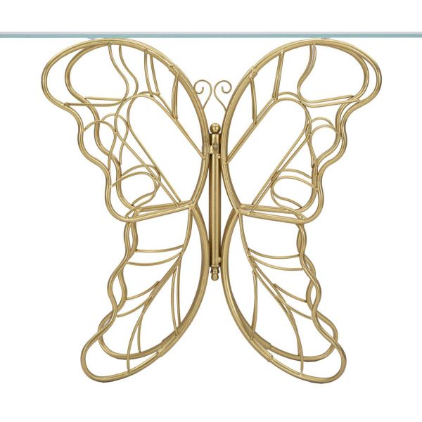 Console en métal et verre Butterfly 110 x 40 x 76 cm - 7