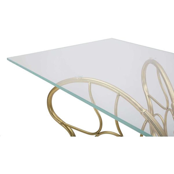 Console en métal et verre Butterfly 110 x 40 x 76 cm - 8