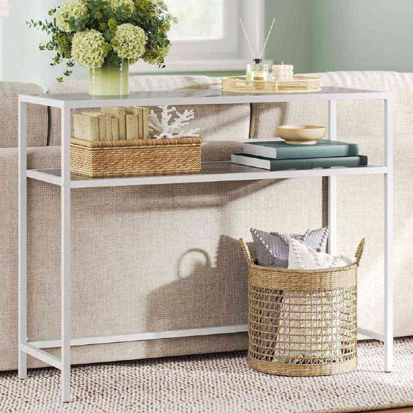 Console en métal et verre trempé Bryce - 95,90