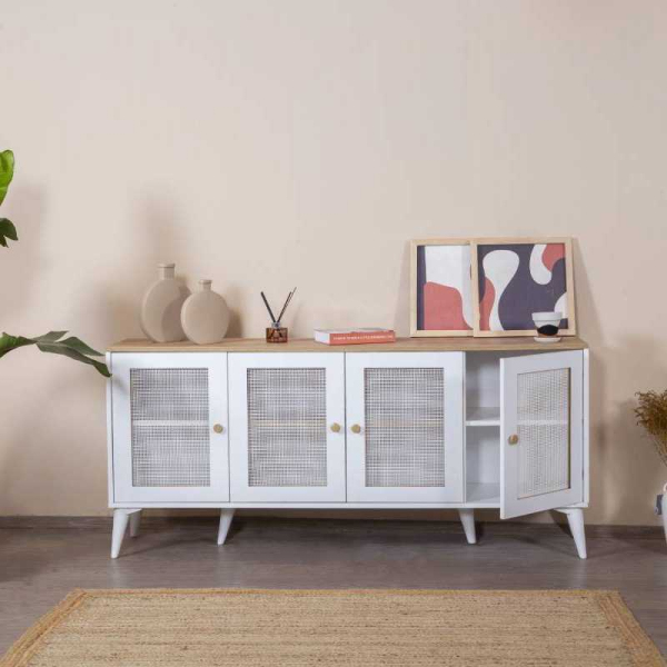 Console 4 portes en aggloméré Calvin - 379