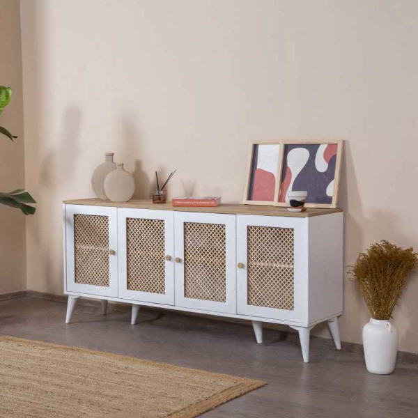 Console 4 portes en aggloméré Goose - HANAH HOME